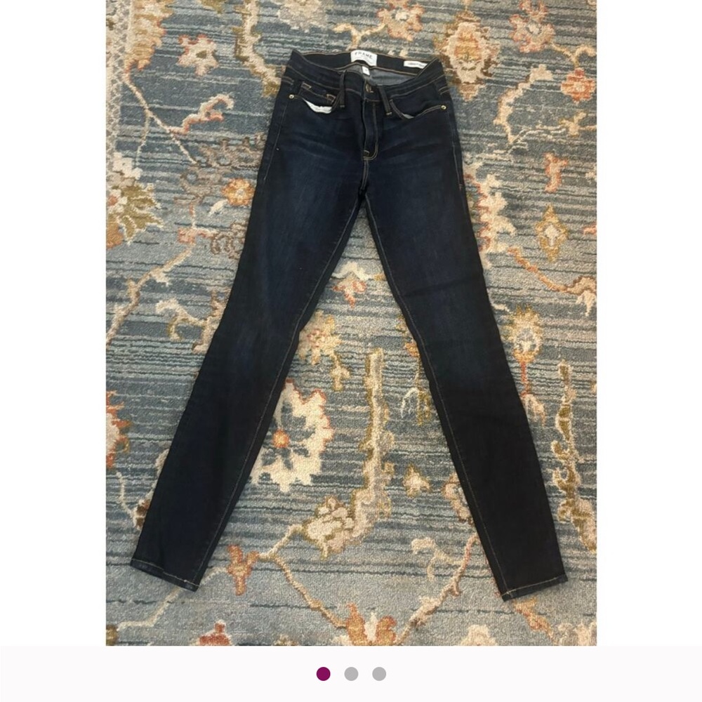 Frame Denim Women's Dark Indigo Skinny Jeans